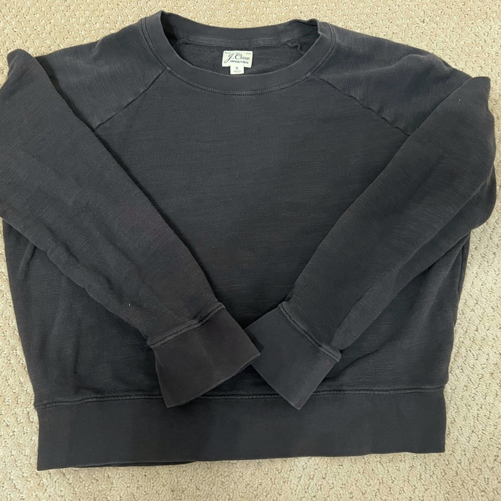 Women’s J.Crew Terry Black Sweatshirt